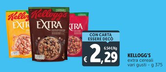 Deco Supermercati Kellogg's extra cereali vari gusti g 375 offerta