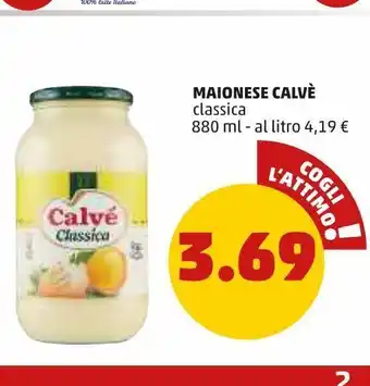 PENNY Maionese calvé classica 880ml offerta