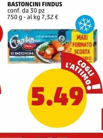 PENNY Bastoncini findus cinf. da 30pz 750g offerta