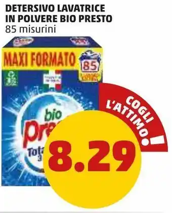 PENNY Detersivo lavatrice in polvere bio presto 85 misurini offerta