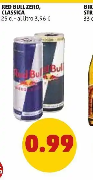 PENNY Red bull zero, classica 25cl offerta
