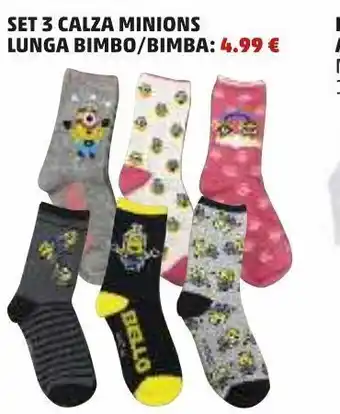 Set 3 calza minions