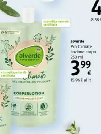 dm drogerie markt Alverde Pro Climate Lozione corpo 250 ml offerta