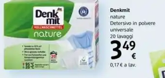 dm drogerie markt Denkmit nature Detersivo in polvere universale 20 lavaggi offerta