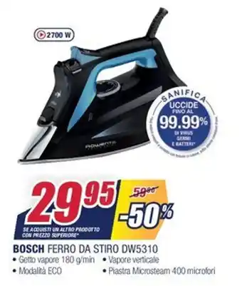 Trony Bosch Ferro da Stiro DW5310 offerta