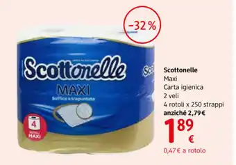 dm drogerie markt Scottonelle Maxi Carta igienica 2 veli 4 rotoli x 250 strappi offerta