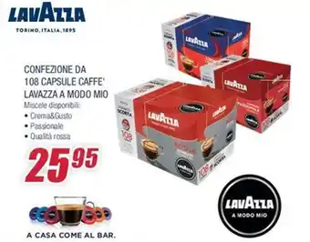 Trony Lavazza Confezione da 108 Capsule Caffe' a Modo Mio offerta