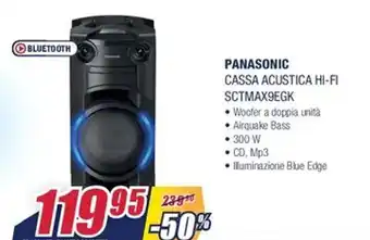 Trony Panasonic Cassa Acustica HI-FI SCTMAX9EGK offerta