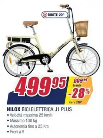 Trony Nilox Bici Elettrica J1 Plus offerta