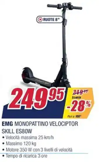 EMG Monopattino Velociptor Skill ES80W