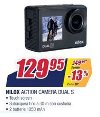Trony Nilox Action Camera Dual S offerta