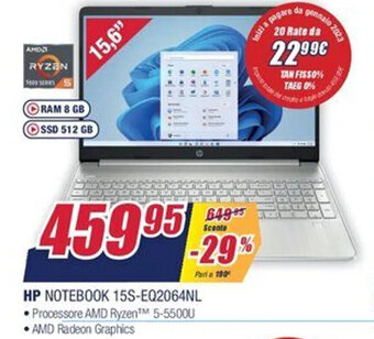 Trony HP Notebook 15S-EQ2064NL offerta