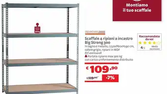 Bricocenter Scaffale 4 ripiani a incastro big strong 300 offerta
