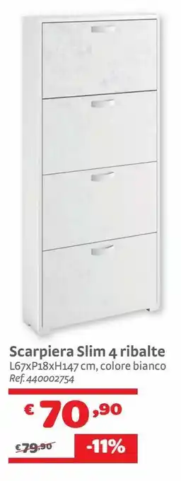 Bricocenter Scarpiera slim 4 ribalte offerta