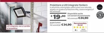 Bricocenter Proiettore a led integrato yonkers offerta