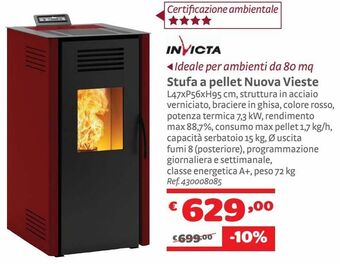 Bricocenter Stufa a pellet nuova vieste offerta