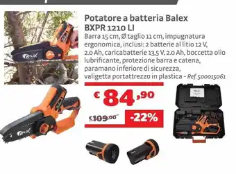 Bricocenter Potatore a batteria balex bxpr 1210 li offerta