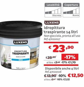 Bricocenter Idropittura traspirante 14 litri offerta