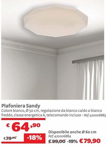 Bricocenter Plafoniera sandy offerta