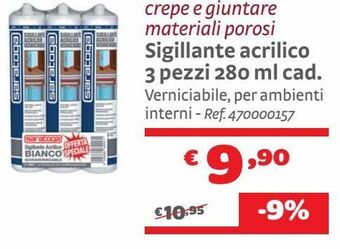Sigillante acrilico 3 pezzi 280 ml cad.