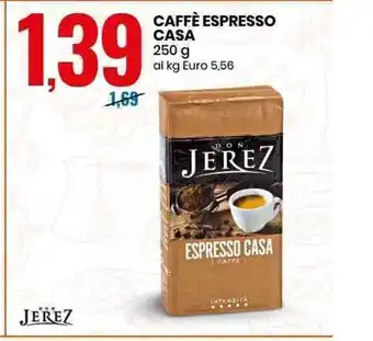 Eurospin Jerez Caffè Espresso Casa 250 g offerta