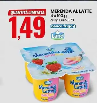 Eurospin Land Merenda Al Latte 4 x 100g offerta