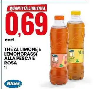 Eurospin Blues Thè Al Limone E Lemongrass/ Alla Pesca E Rosa 1 L offerta