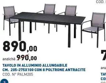 Scaramuzza Tavolo In Allumino Allungabile offerta