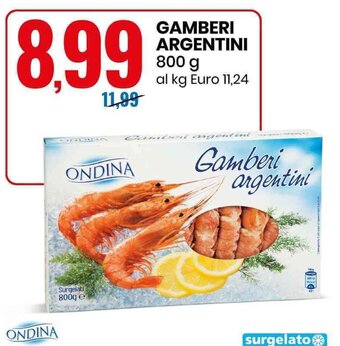 Eurospin Ondina Gamberi Argentini 800 g offerta