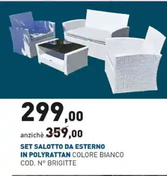 Set Salotto Da Esterno In Polyrattan