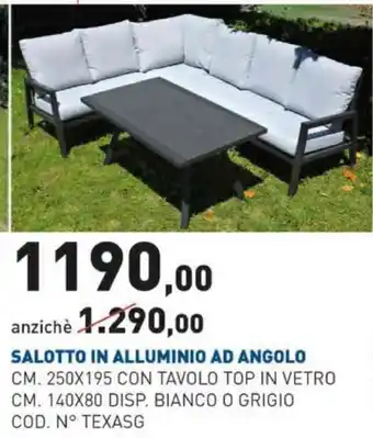 Scaramuzza Salotto In Alluminio Ad Angolo offerta