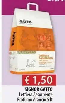 Acqua & Sapone Signor Gatto Lettiera Assorbente Profumo Arancio offerta