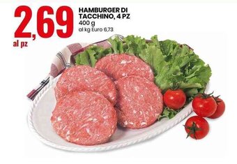 Eurospin Hamburger di Tacchino 4 pz 400 g offerta