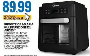 Ardes Friggitrice Ad Aria Multifunzione 12 L