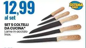 Eurospin Set 5 Coltelli Da Cucina offerta