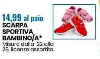 Eurospin Scarpa Sportiva Bambino/A offerta