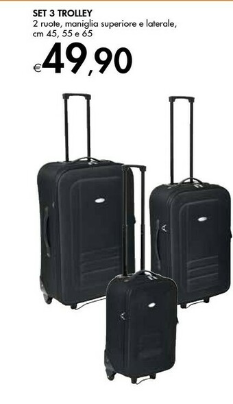 Bennet Set 3 Trolley 2 Ruote offerta