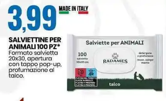 Eurospin Radames Salviettine Per Animali 100 pz offerta