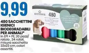 Eurospin Radames 480 Sacchettini Igienici Biodegradabili Per Animali offerta