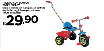Bennet Triciclo Con Manico Poppy Energy offerta