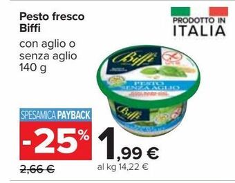 Carrefour Iper Pesto fresco biffi offerta
