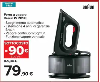 Carrefour Iper Ferro a vapore braun offerta