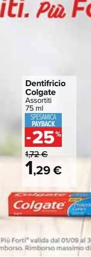 Carrefour Market Dentifricio colgate offerta