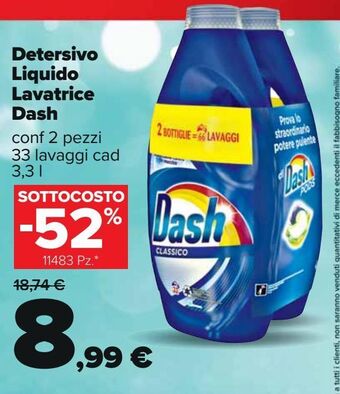Carrefour Iper Detersivo liquido lavatrice dash offerta