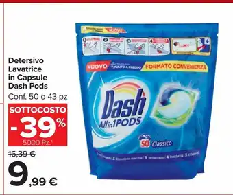 Carrefour Market Detersivo lavatrice in capsule dash pods offerta