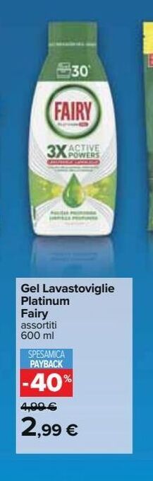 Carrefour Iper Gel lavastoviglie platinum fairy offerta