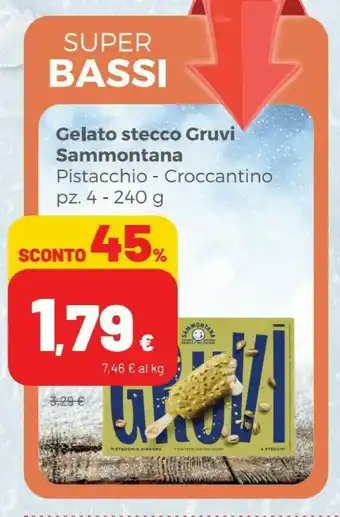 Coop Sammontana Gelato Stecco Gruvi Pistacchio - Croccantino offerta