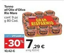 Carrefour Market Rio Mare Tonno Rio mare offerta