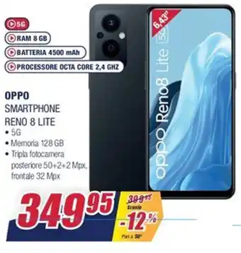 Trony Oppo Smartphone Reno 8 Lite offerta
