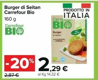 Carrefour Burger Di Seitan Bio